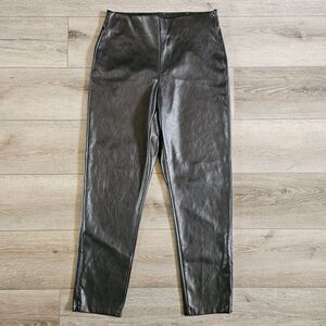 Old Navy Faux Leather Skinny Pants Black Biker Vegan Leather Womens Size 10 NWT